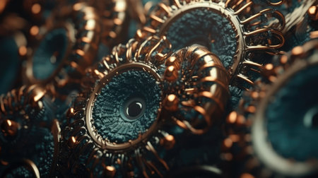 Very unique colorful and 3-dimensional abstract hole illustration, uniqueの素材