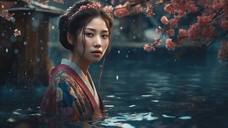 Cartoon illustration of beautiful girls from various countries with their own characteristics, beautifulの素材