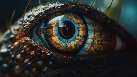 Eyelid illustration of a close-up view, powerの素材