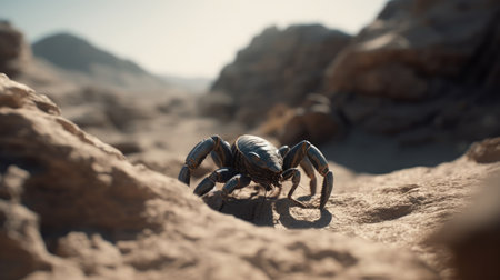 Tarantula in the desert. Tarantula in the desert.の素材