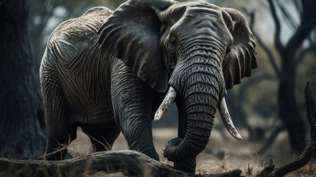 African elephant in Kruger National Park, South Africa; Specie Loxodonta africana family of Elephantidaeの素材