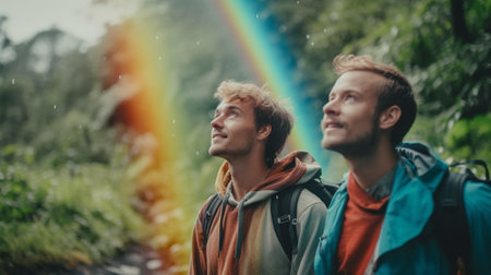 Realistic 3D illustration of a lesbian couple, 3D realisticの素材