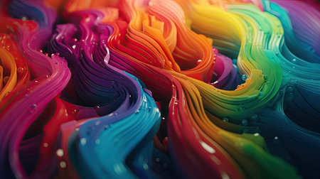 abstract background with colorful paint splashes, 3d render illustrationの素材