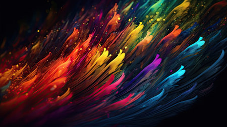 abstract colorful background, computer generated abstract background, 3D renderingの素材