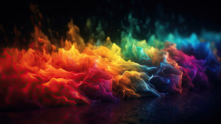 Abstract background with colorful smoke. 3d rendering, 3d illustration.の素材