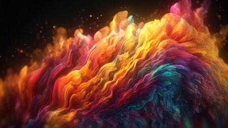 3d render, abstract background with vibrant colors and waves, computer generated imagesの素材