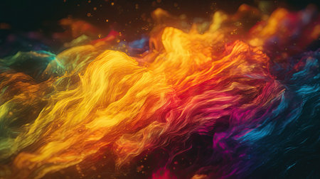 Abstract background of colored smoke. 3d rendering, 3d illustration.の素材
