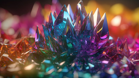 3d illustration of abstract geometric composition,digital art works. 3d rendering.の素材
