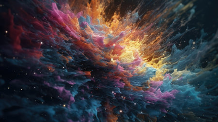 3D illustration of abstract fractal for creative design, art and entertainmentの素材
