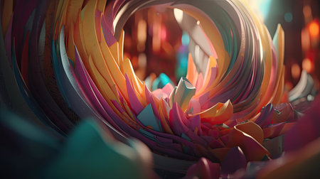 3d rendering of abstract geometric shapes in virtual space. Futuristic background design.の素材
