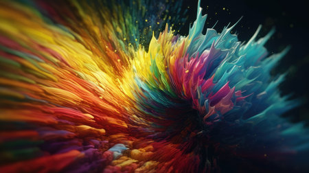 Colorful abstract background, computer-generated image, close-upの素材