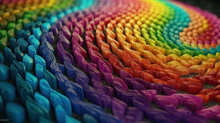 abstract rainbow color background. 3d rendering, 3d illustration.の素材