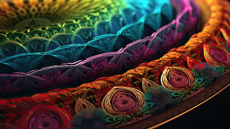 3D rendering, abstract background with fractal design for creative art,design and entertainmentの素材
