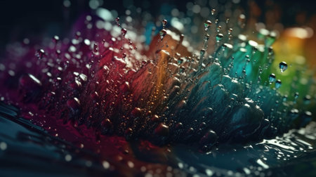 Colorful abstract background illustration with abstract shapes, 3d realisticの素材