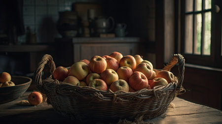 Illustration of various 3D apples with various designs, 3d realisticの素材