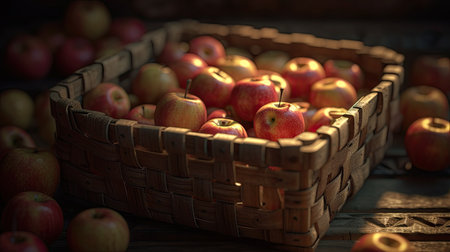 Illustration of various 3D apples with various designs, 3d realisticの素材