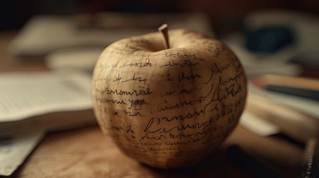 Illustration of various 3D apples with various designs, 3d realisticの素材