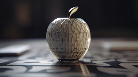 Illustration of various 3D apples with various designs, 3d realisticの素材