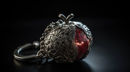 Illustration of various 3D apples with various designs, 3d realisticの素材