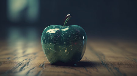 Illustration of various 3D apples with various designs, 3d realisticの素材