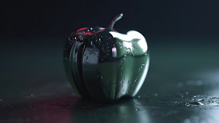 Illustration of various 3D apples with various designs, 3d realisticの素材