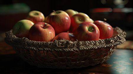 Illustration of various 3D apples with various designs, 3d realisticの素材