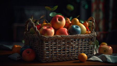 Illustration of various 3D apples with various designs, 3d realisticの素材