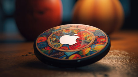 Illustration of various 3D apples with various designs, 3d realisticの素材
