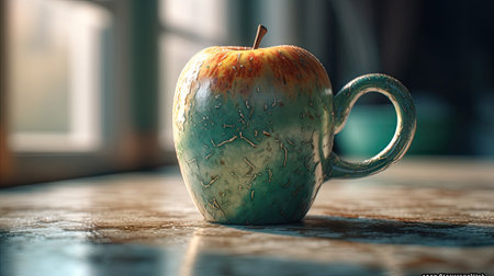 Illustration of various 3D apples with various designs, 3d realisticの素材