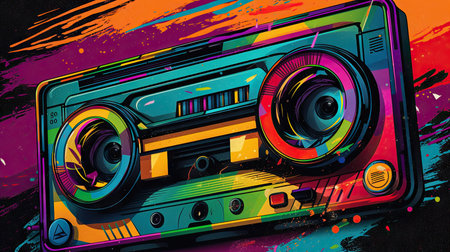 Unique and artful illustrations of various pop art images, 3d realisitcの素材