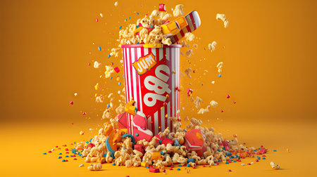 Unique and artful illustrations of various pop art images, 3d realisitcの素材