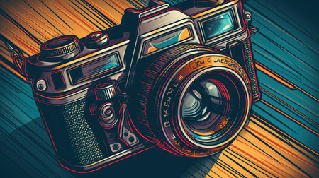 Unique and artful illustrations of various pop art images, 3d realisitcの素材