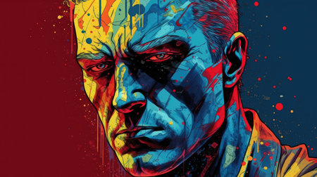 Unique and artful illustrations of various pop art images, 3d realisitcの素材