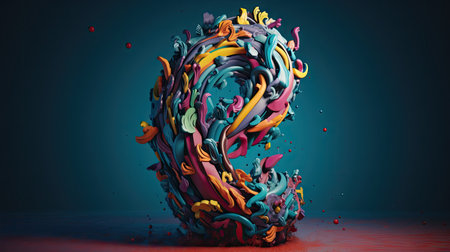 Unique and artful illustrations of various pop art images, 3d realisitcの素材