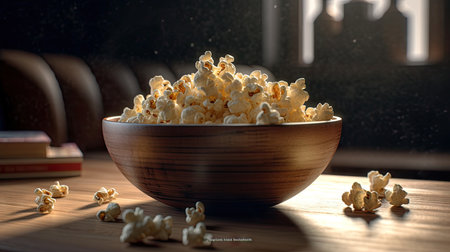 Illustrations of various pop corn images that are unique and look crispy and delicious, 3d realisticの素材
