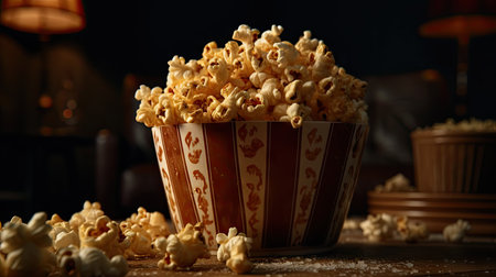 Illustrations of various pop corn images that are unique and look crispy and delicious, 3d realisticの素材