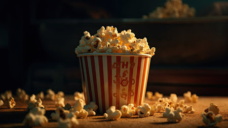 Illustrations of various pop corn images that are unique and look crispy and delicious, 3d realisticの素材