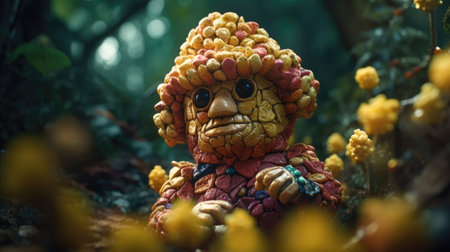 Illustrations of various pop corn images that are unique and look crispy and delicious, 3d realisticの素材
