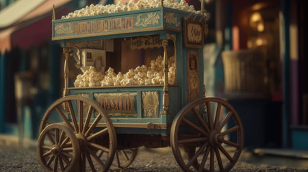 Illustrations of various pop corn images that are unique and look crispy and delicious, 3d realisticの素材