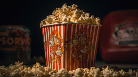 Illustrations of various pop corn images that are unique and look crispy and delicious, 3d realisticの素材