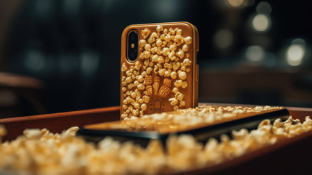 Illustrations of various pop corn images that are unique and look crispy and delicious, 3d realisticの素材