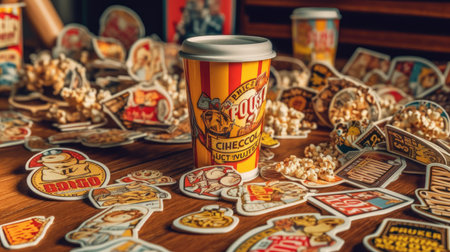 Illustrations of various pop corn images that are unique and look crispy and delicious, 3d realisticの素材