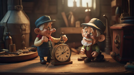 Realistic 3D Pinocchio doll illustration, cartoon 3dの素材