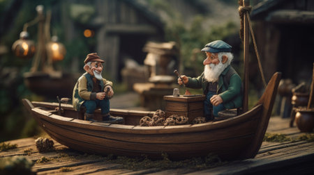 Realistic 3D Pinocchio doll illustration, cartoon 3dの素材