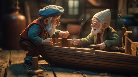 Realistic 3D Pinocchio doll illustration, cartoon 3dの素材