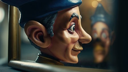 Realistic 3D Pinocchio doll illustration, cartoon 3dの素材