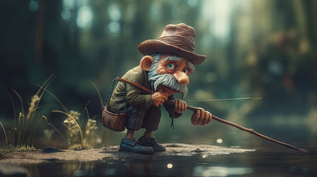 Realistic 3D Pinocchio doll illustration, cartoon 3dの素材