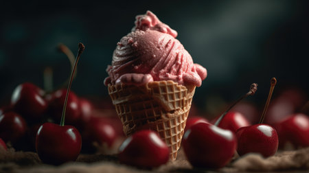 Ilusration of fresh strawberries, 3d realisticの素材
