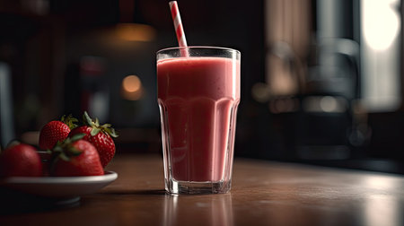 Ilusration of fresh strawberries, 3d realisticの素材