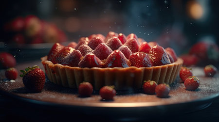 Ilusration of fresh strawberries, 3d realisticの素材